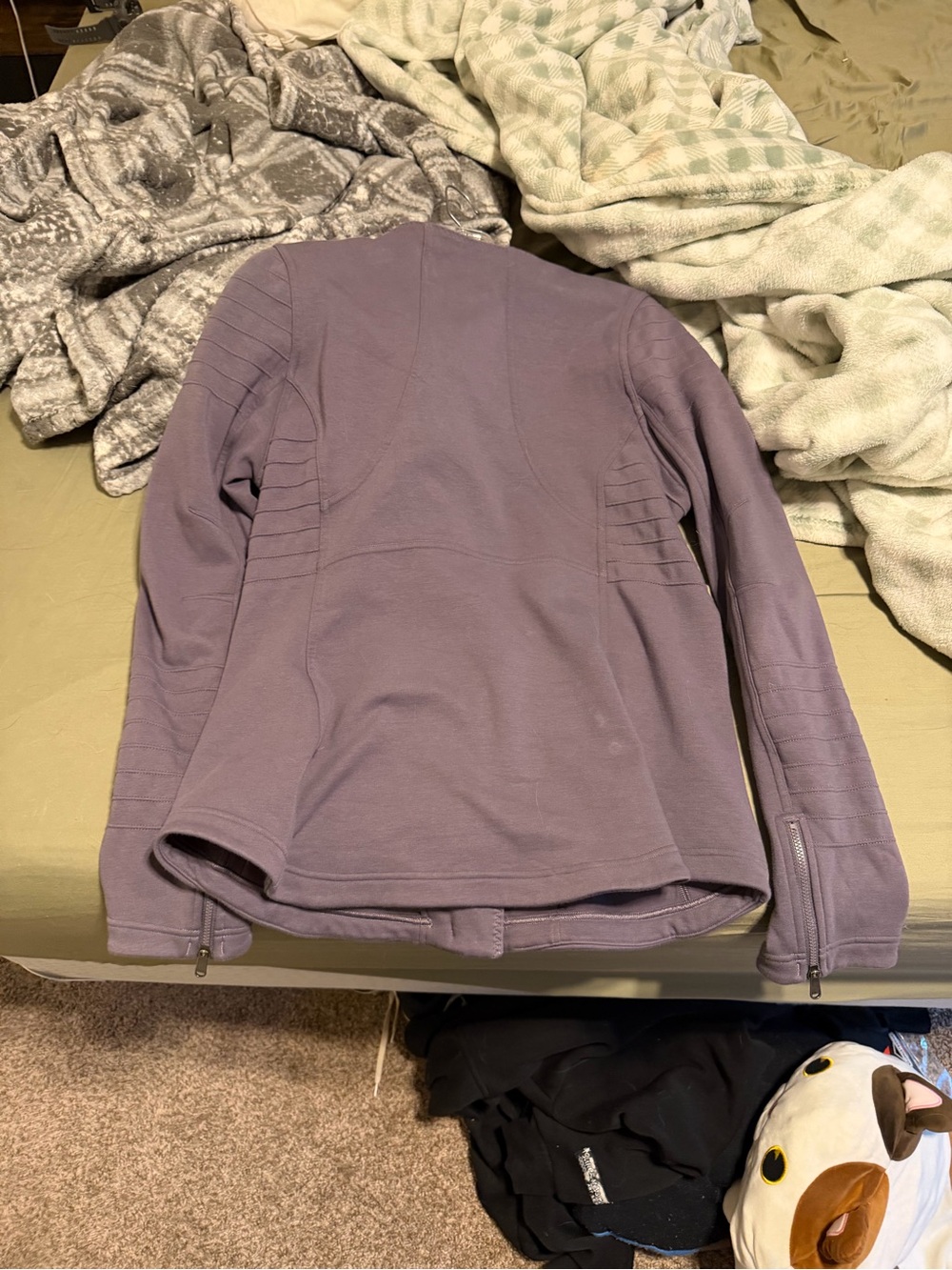 Women’s Purple Knit Moto Jacket